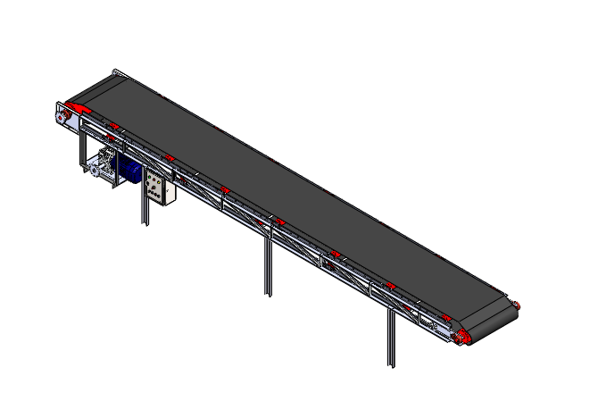 SolidWorks模型免費(fèi)下載：帶式輸送機(jī)