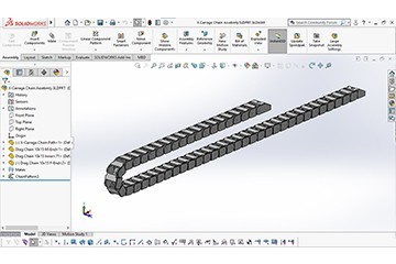 SolidWorks模型免費下載：3D打印電纜拖鏈