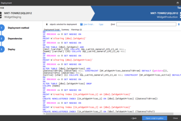 SQL Compare預(yù)覽：用腳本部署