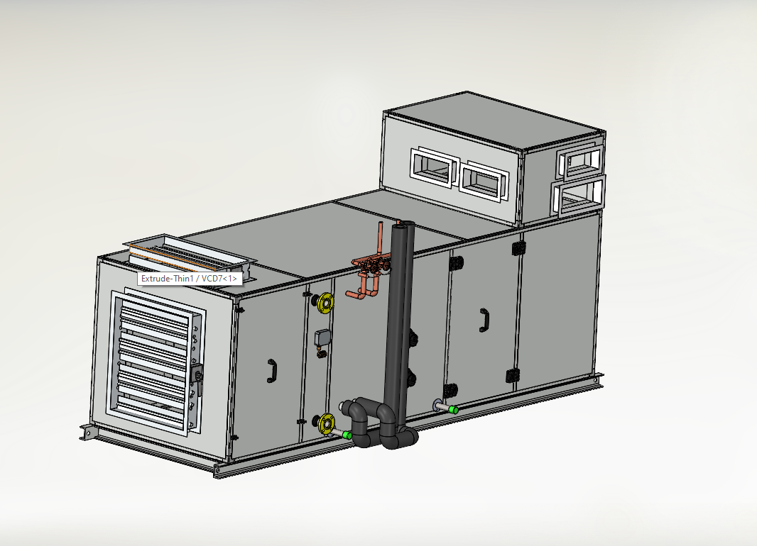 SolidWorks模型免費下載：空調(diào)箱