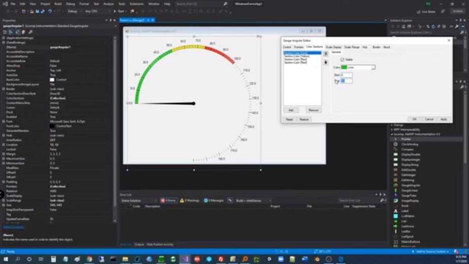 Iocomp Instrumentation .Net WF - VS2019 - 基礎(chǔ)設置、賦值和獲取儀表數(shù)值