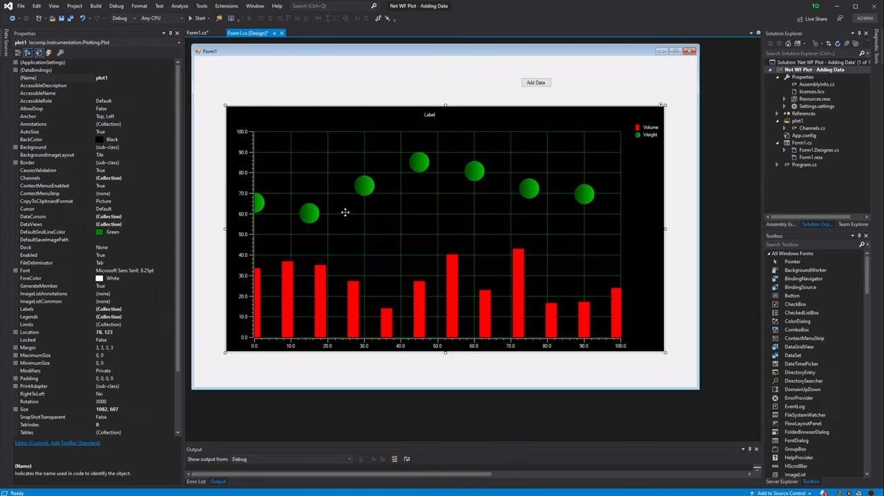 Plot .Net WinForm - VS2019 C# - 如何添加數(shù)據(jù)及數(shù)據(jù)展示效果