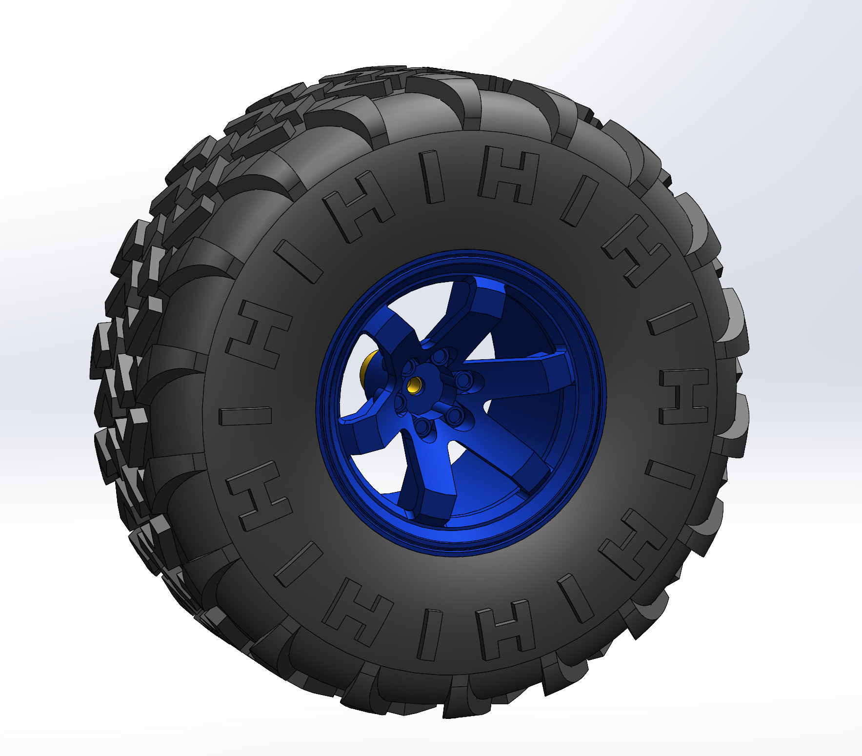 SolidWorks模型免费下载：越野轮机器人