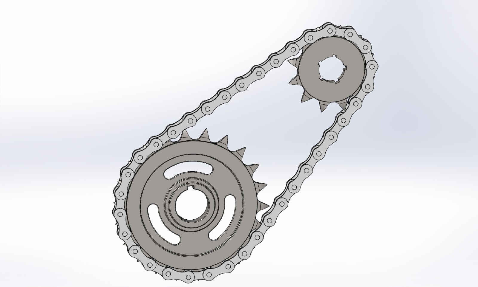 SolidWorks模型免費下載：鏈條和鏈輪