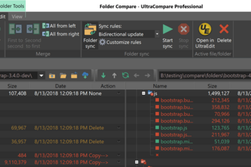 UltraCompare預覽：文件夾對比、合并與同步