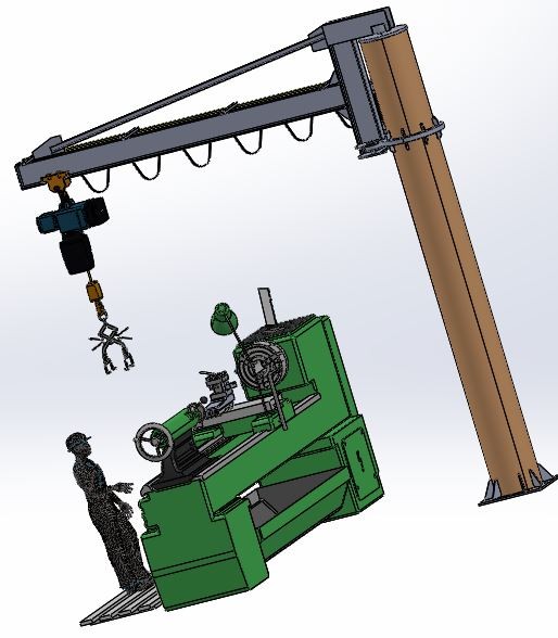 SolidWorks模型免費下載：懸臂式起重機