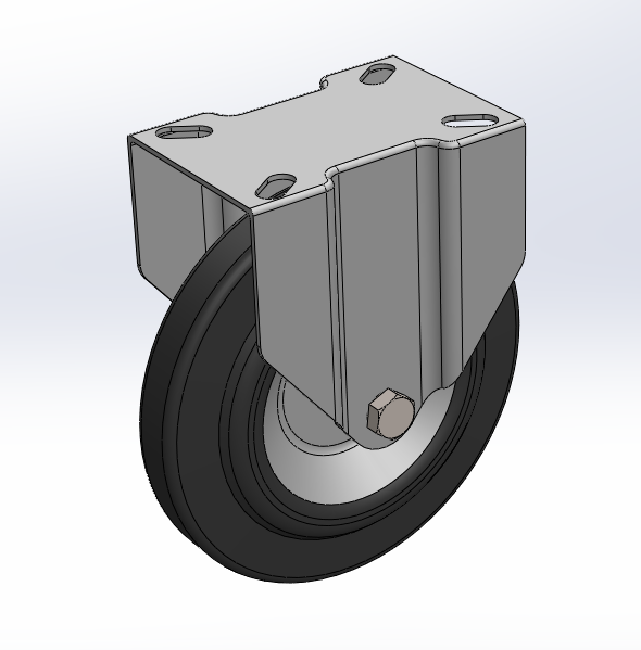 SolidWorks模型免費(fèi)下載：160 毫米或 6 英寸帶框架的車輪