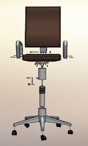 SolidWorks模型免费下载：办公椅