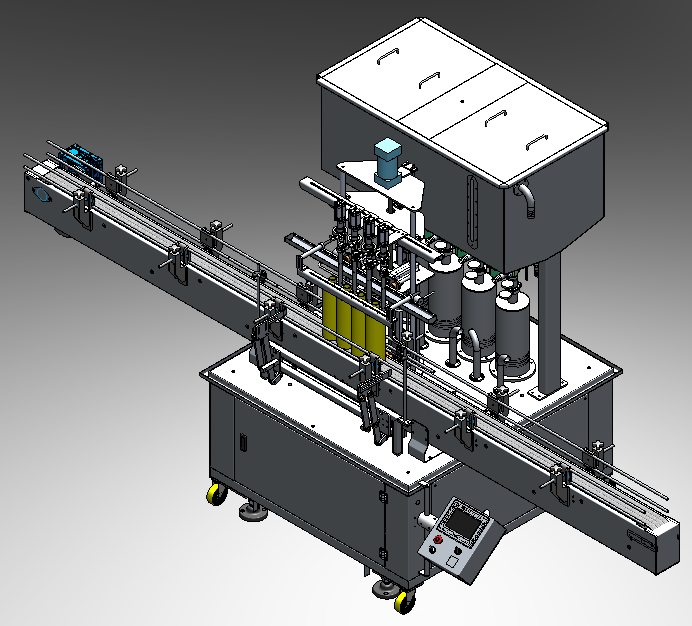 SolidWorks模型免費(fèi)下載：噴嘴式液體灌裝機(jī)