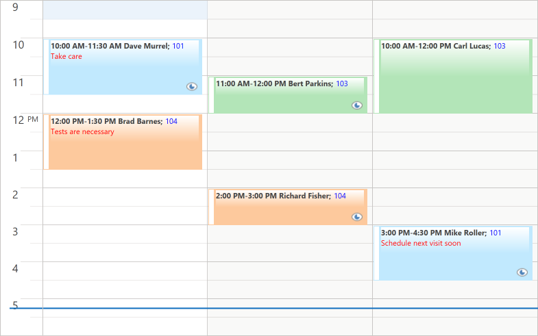 DevExpress WPF示例：Scheduler - 如何自定義日程外觀