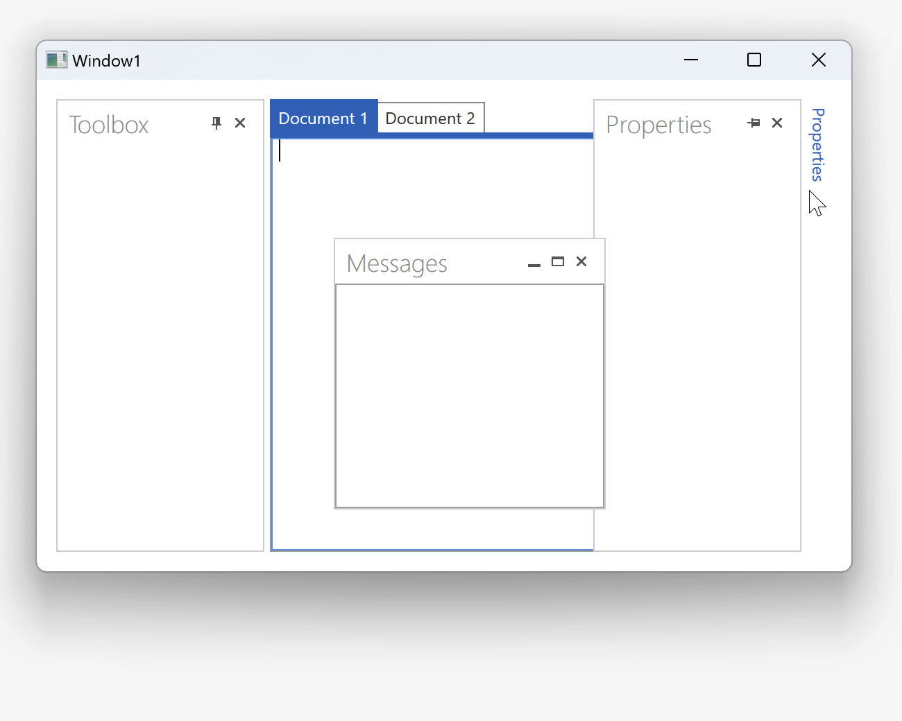 DevExpress WPF示例：Dock Layout Manager - 创建一个简单的布局停靠面板