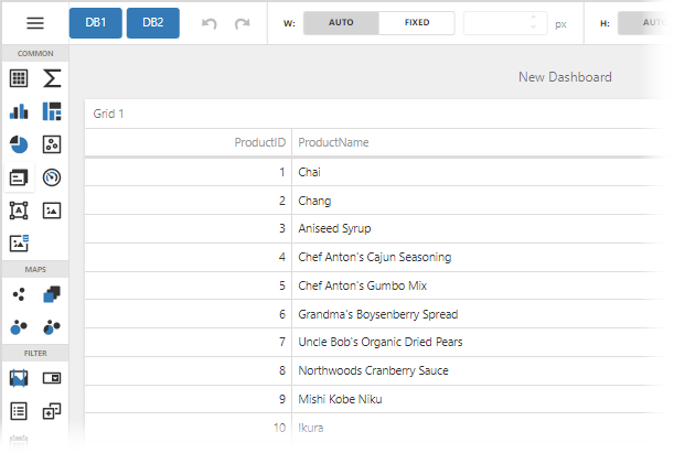 DevExpress ASP.NET Core示例：Dashboard - 如何從Web Dashboard UI更改數(shù)據(jù)庫連接