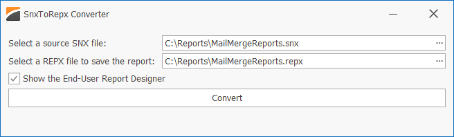 DevExpress Office File API 示例：將SNX報(bào)告轉(zhuǎn)換為REPX文件