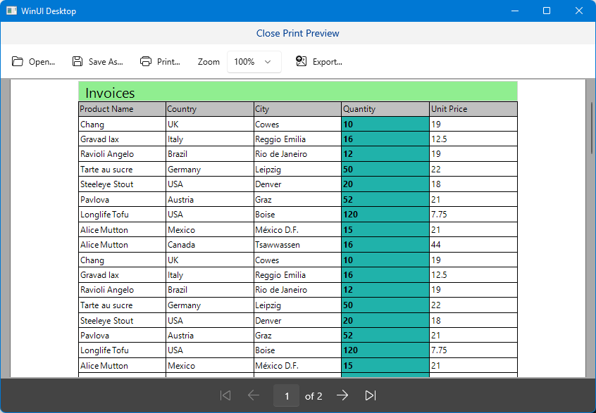 DevExpress示例：WinUI GridControl - 如何自定義打印外觀和顯示其打印預(yù)覽