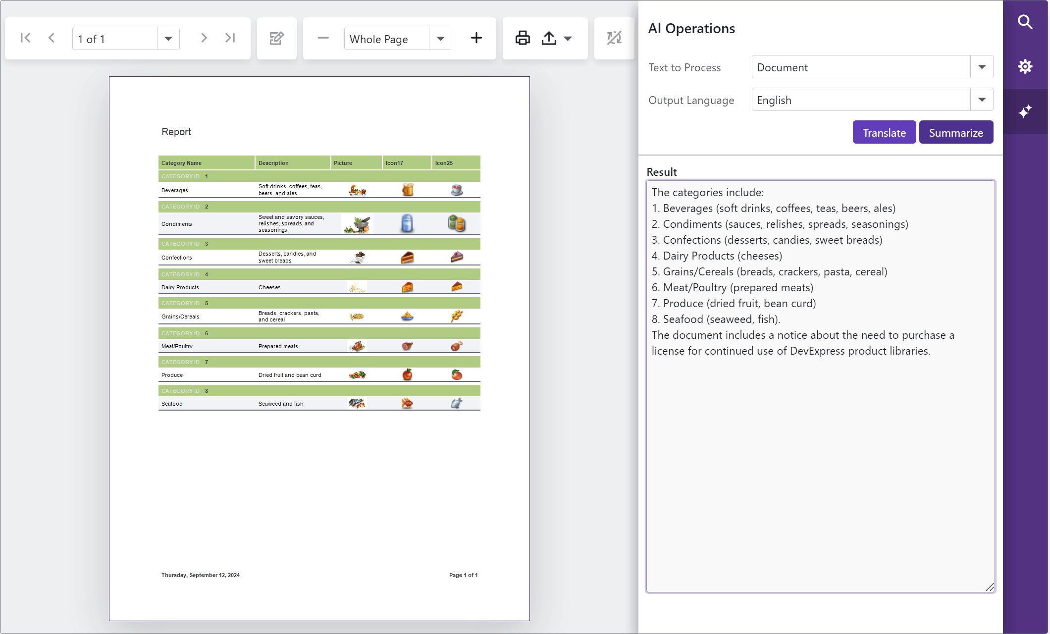 DevExpress示例：Blazor - 使用Azure OpenAI總結(jié)和翻譯DevExpress報(bào)表