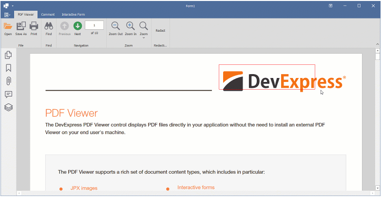 DevExpress WinForms示例：PDF Viewer - 使用查看器坐标添加编校注释