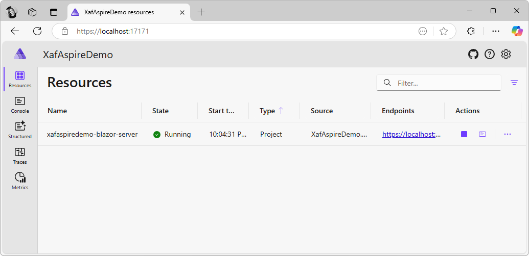 DevExpress XAF示例：将.NET Aspire添加到XAF Blazor项目中