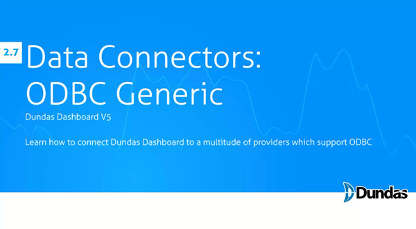 Dundas Dashboard：ODBC Generic