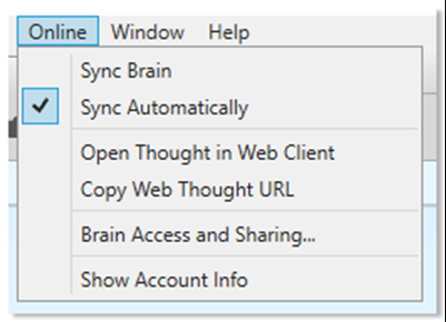 思维导图软件TheBrain基础实操教程：Online菜单选项的功能