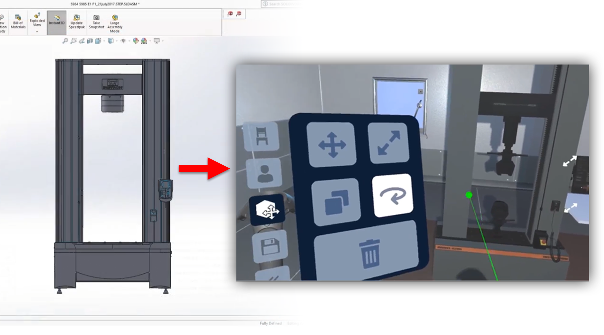 SOLIDWORKS Extended Reality（XR），将SOLIDWORKS CAD数据虚拟化