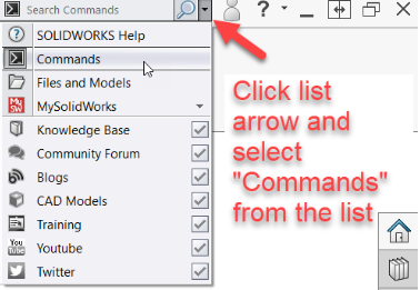 SOLIDWORKS技巧与窍门:在SOLIDWORKS命令搜索中查找新命令