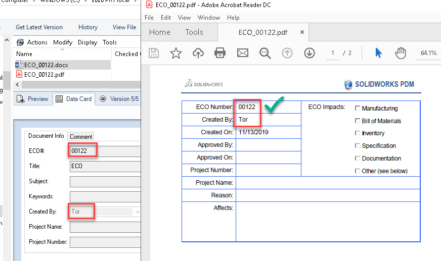 SOLIDWORKS PDM:使用Office to PDF任务时如何刷新Word文档中的字段