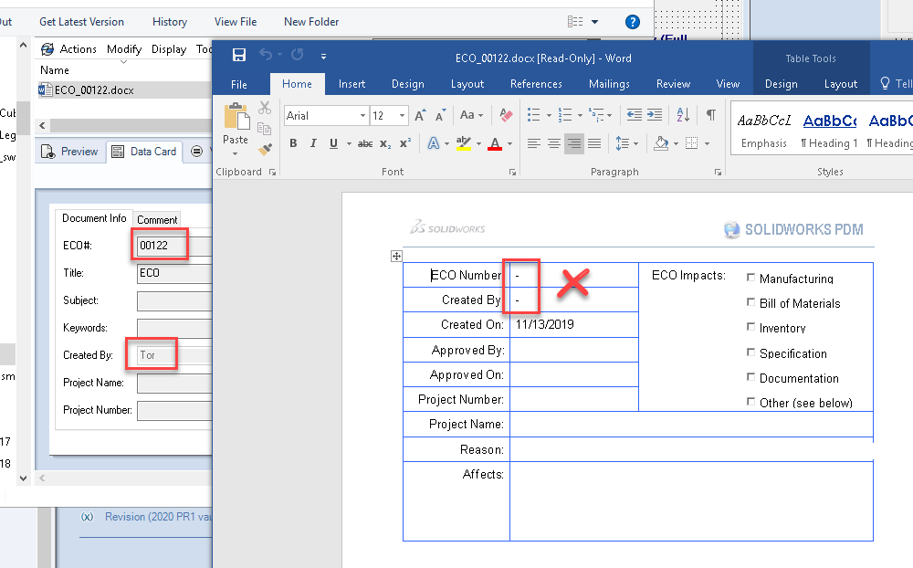 SOLIDWORKS PDM:使用Office to PDF任务时如何刷新Word文档中的字段