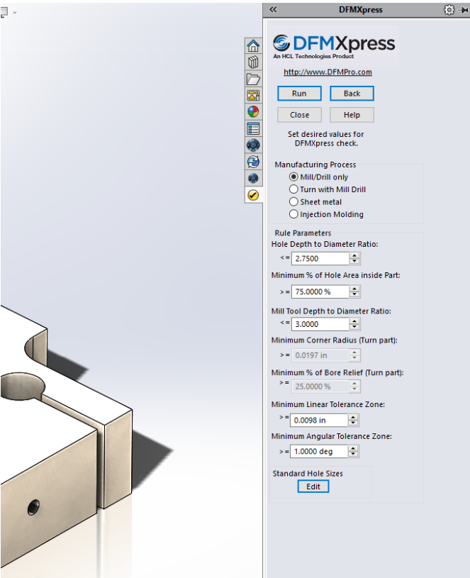 DFMXpress应用—基于SolidWorks零件可制造性分析模块