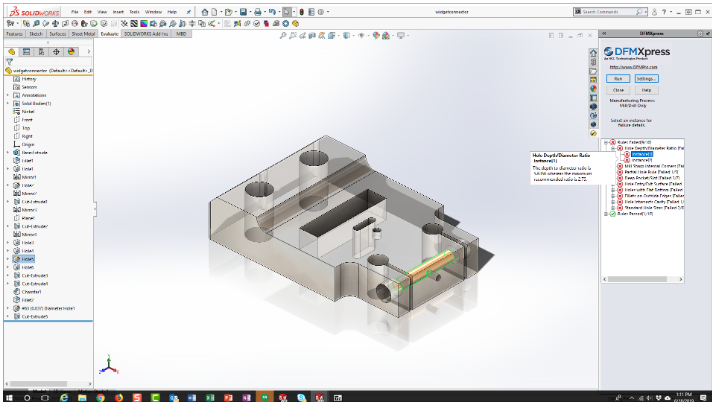 DFMXpress应用—基于SolidWorks零件可制造性分析模块