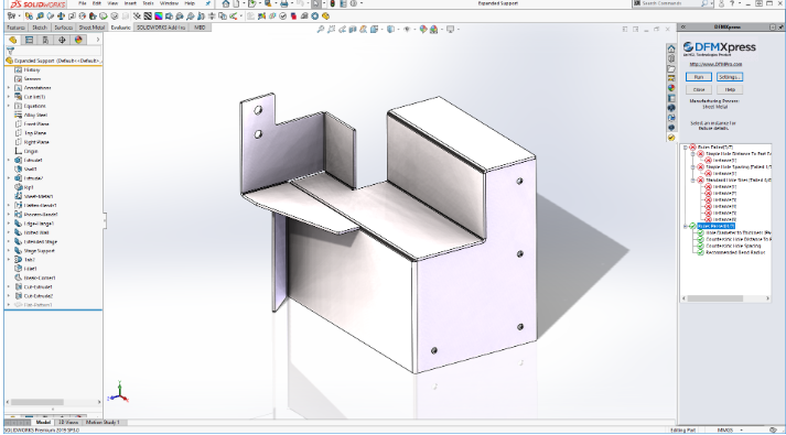 DFMXpress应用—基于SolidWorks零件可制造性分析模块