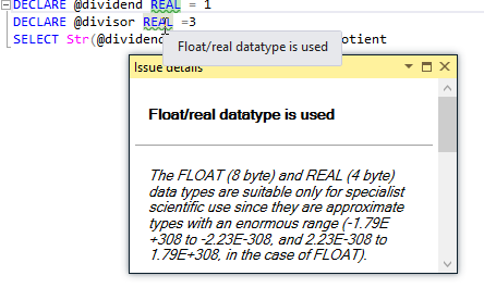 使用Float或Real数据类型的危险_SQL Server