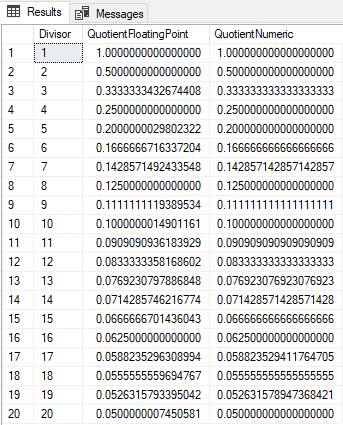 使用Float或Real数据类型的危险_SQL Server_06