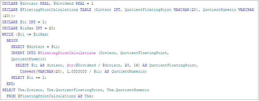 SQL Prompt使用教程：使用Float或Real数据类型的危险