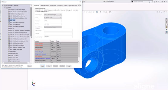 （三）SOLIDWORKS Simulation入门-分配材料