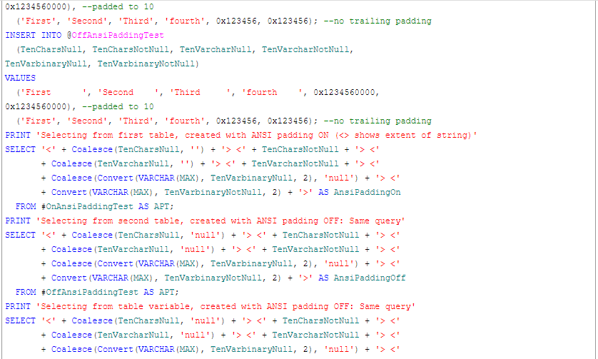 SQL Prompt使用教程：为什么不要创建将ANSI_PADDING设置为OFF的列？