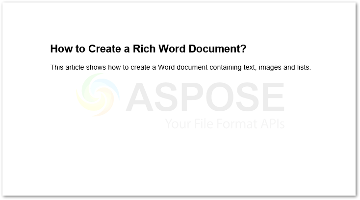 动态生成word文档原来如此简单！Aspose.Words助力以Java编程方式创建丰富的Word文档