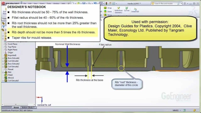 SOLIDWORKS Plastics利用模具收缩现象得到理想成型品