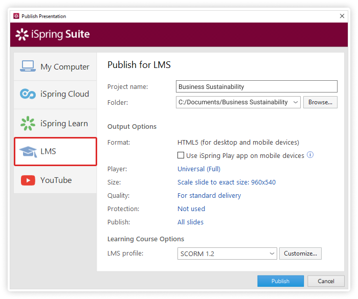iSpring Suite 使用教程：如何将SCORM文件上传至LMS