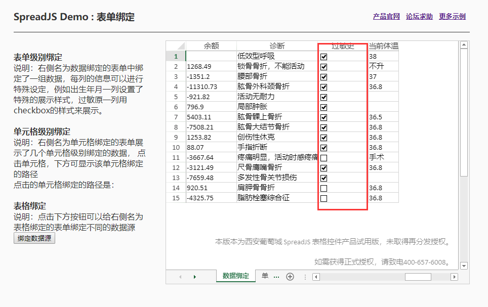 SpreadJS新人入门学习（八）：数据绑定