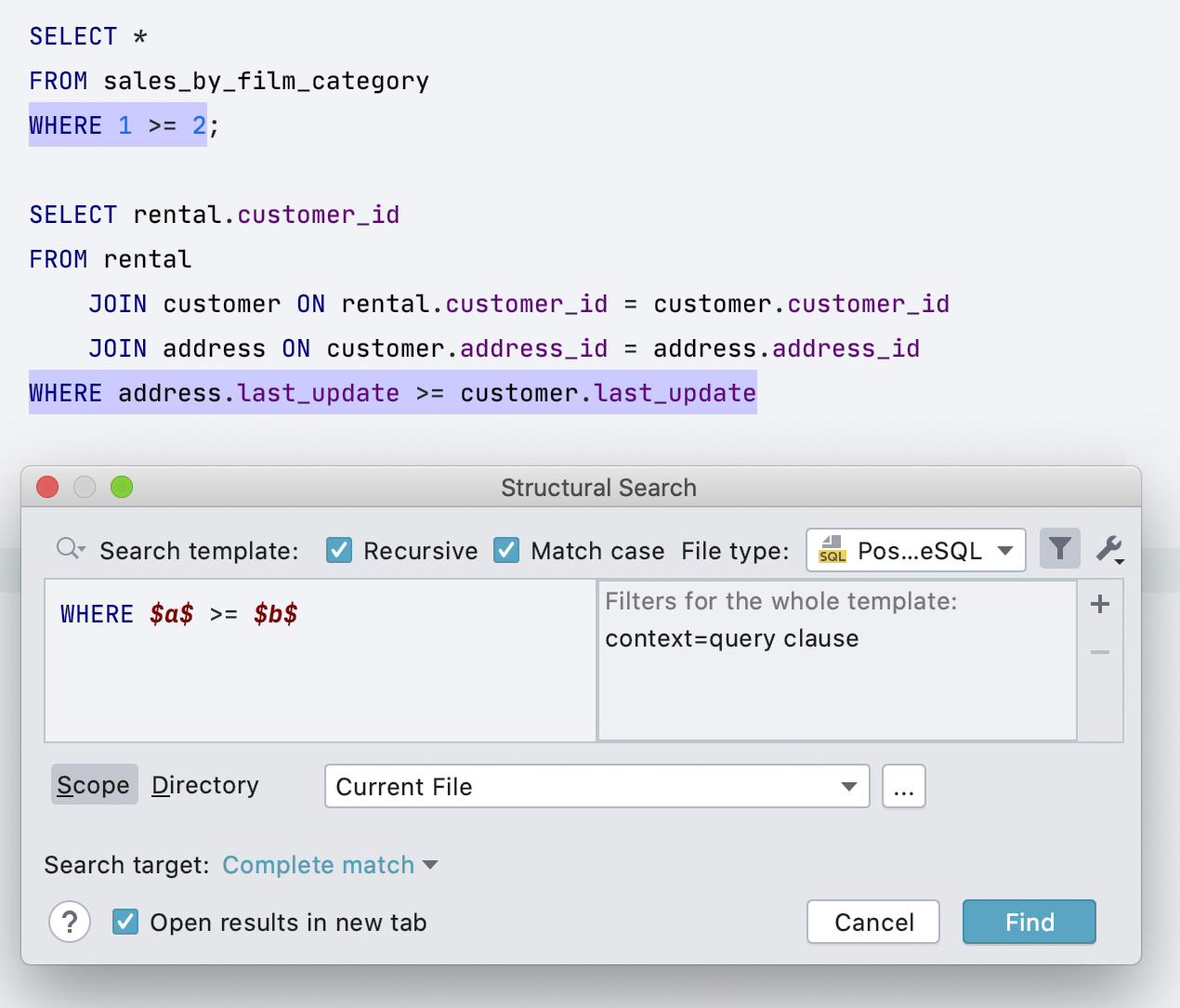 跨平台数据库及SQL工具DataGrip最新版本2020.1发布，新增SQL Server框架支持（下）