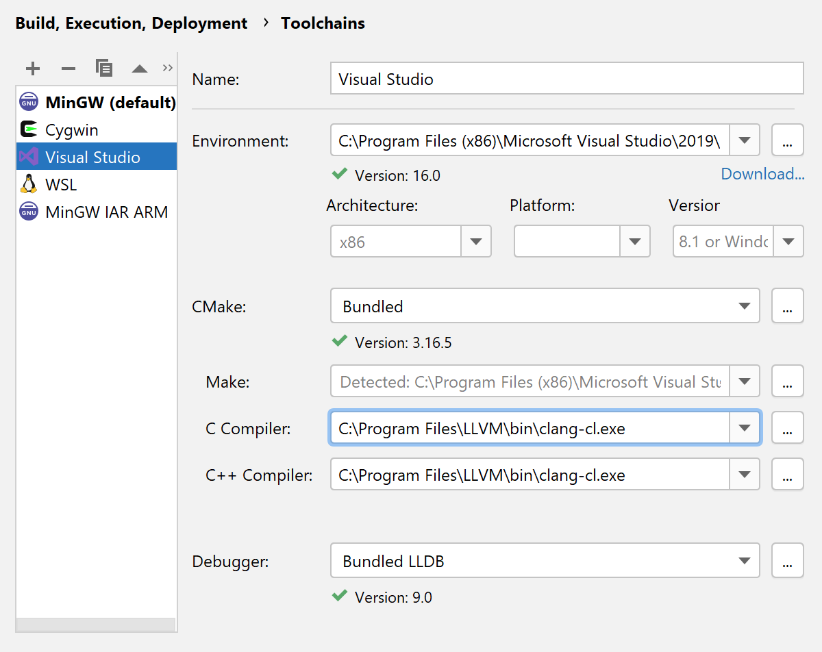 Не удалось обнаружить cl exe visual studio 2019