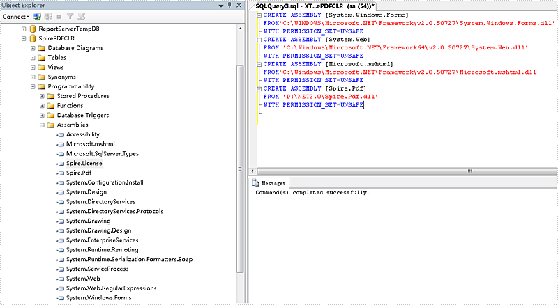 3分钟学会如何在SQL CLR中使用Spire.PDF创建简单PDF文档以及其他部署