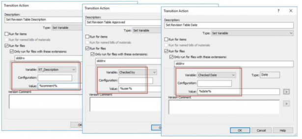 如何在SolidWorks中设置自动更新的修订表