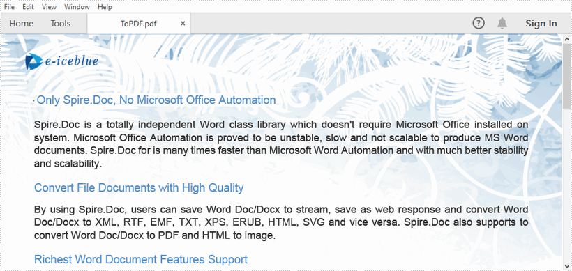云端Office处理工具Spire.Cloud.Word基础教程：将Word文档转换为PDF/XPS等其他格式