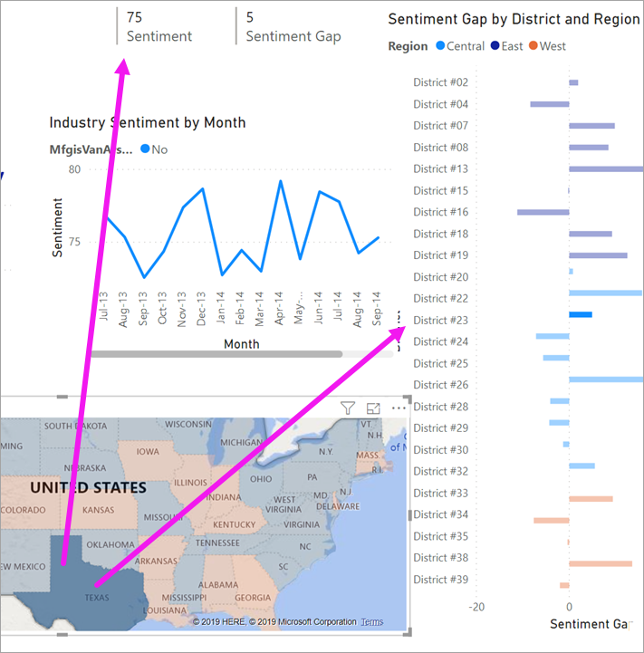 交互式报表Power BI教程：创建和使用 Power BI 中的着色地图