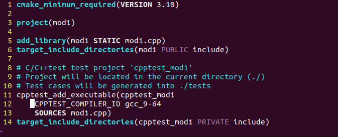 结合使用Parasoft C/C++test和CMake进行单元测试