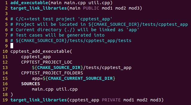 结合使用Parasoft C/C++test和CMake进行单元测试