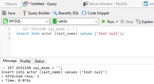 Navicat使用教程：MySQL默认值（第1部分）-严格的SQL模式