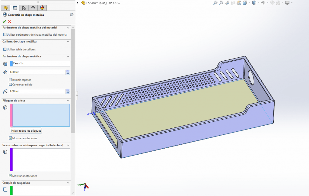 SOLIDWORKS将固体转换为钣金的5个步骤