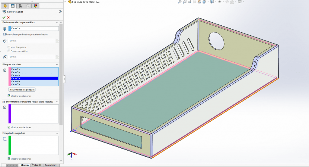 SOLIDWORKS将固体转换为钣金的5个步骤